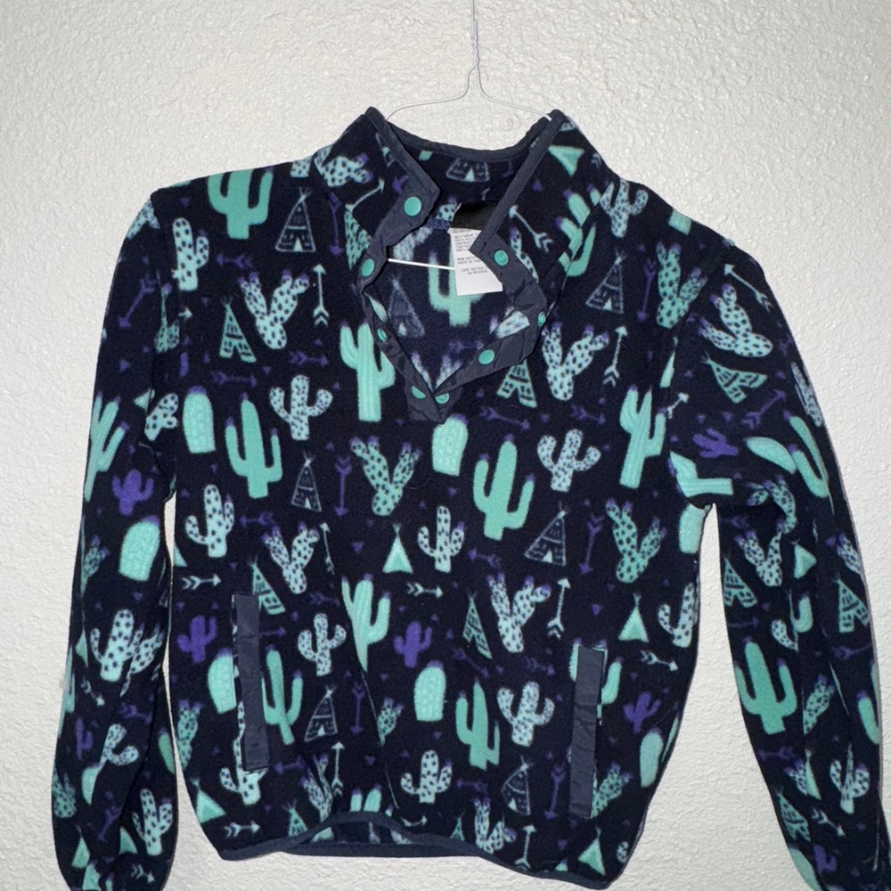 Cruel Girl Cactus Print Fleece Jacket